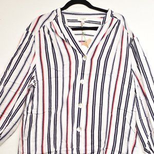 Tunic-style Button Down Shirt